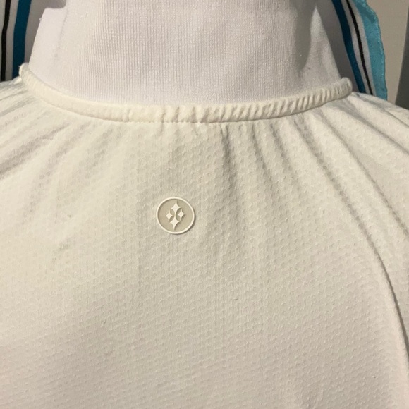 Jofit Cream Sleeveless Polo Tank Top Relaxed Fit - Picture 3 of 4